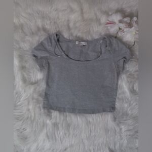 Ambiance Gray Crop Top Size S